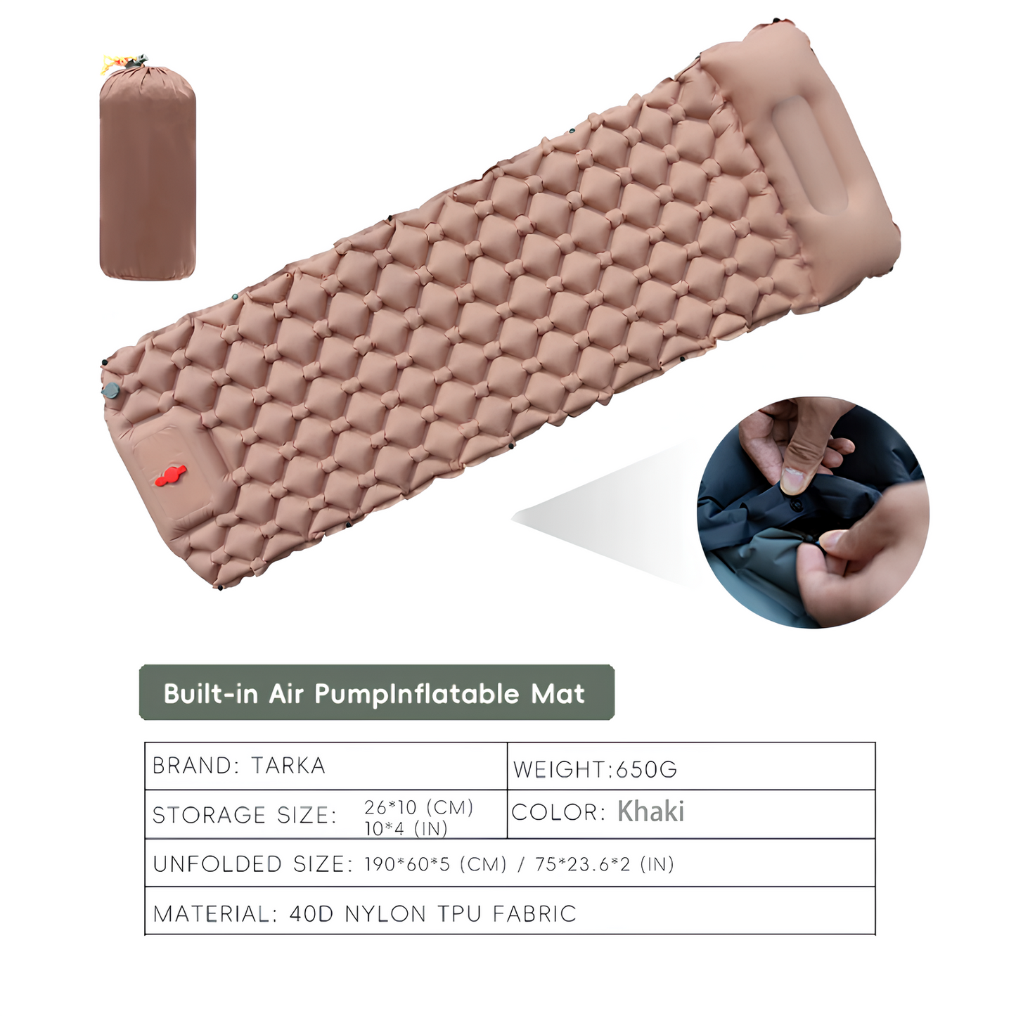 PacktoFreedom™ Camping Sleep – Outdoor Cushion Pillow