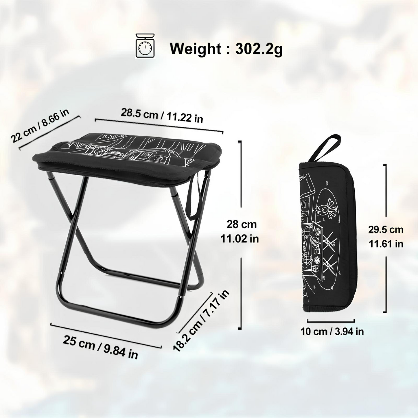 PacktoFreedom™ Lightweight Set – Portable Folding Stool