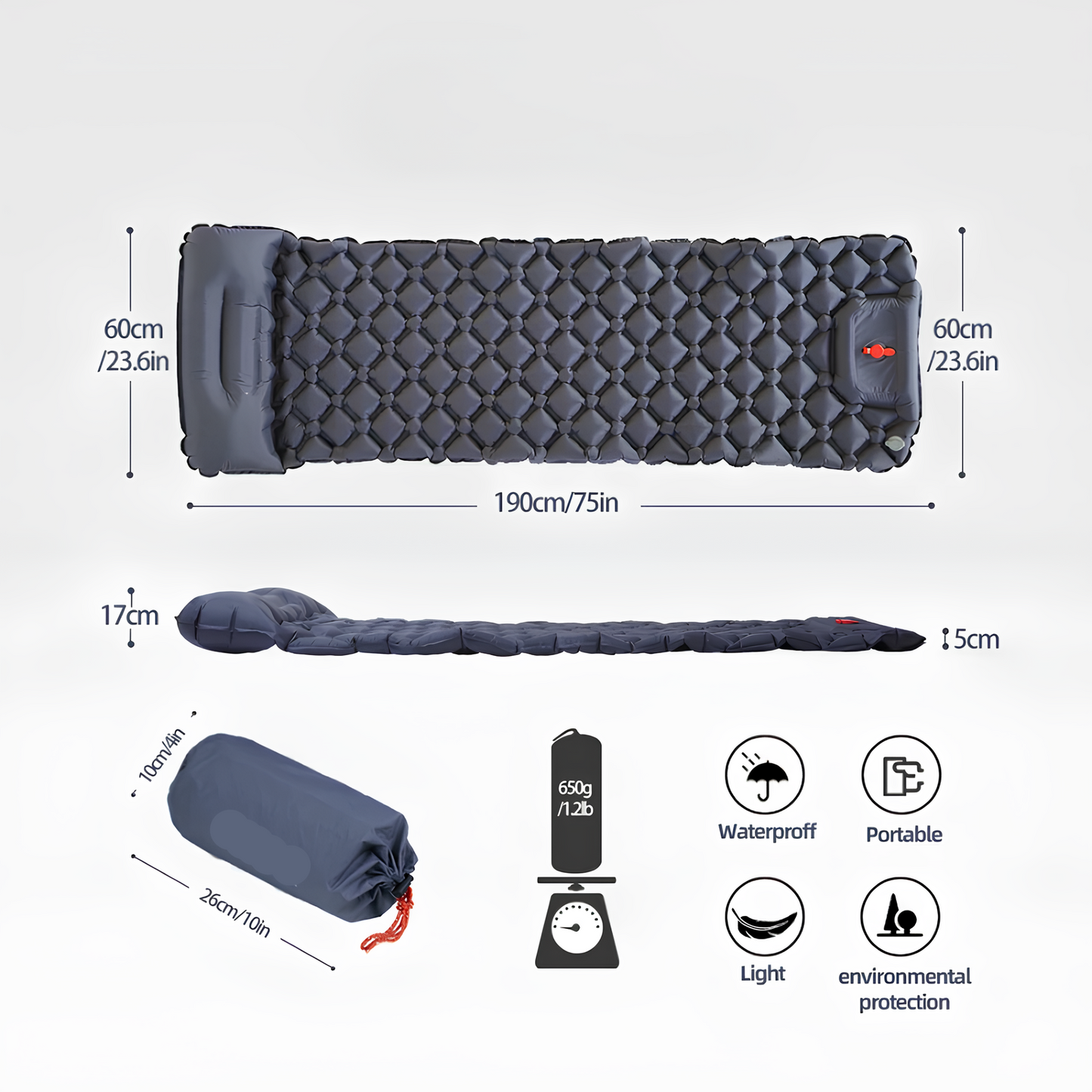 PacktoFreedom™ Camping Sleep – Outdoor Cushion Pillow